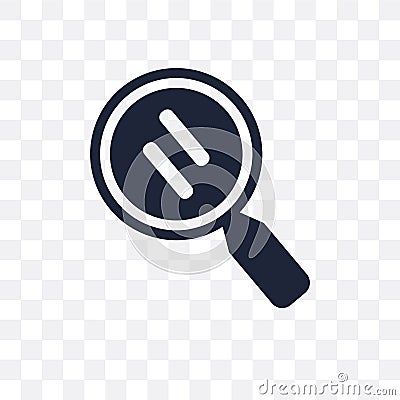 Magnifying glass transparent icon. Magnifying glass symbol design from User interface collection. Vector Illustration