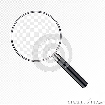 Magnifying glass vector illustration. Magnify zoom tool icon. Business instrument optical sign isolated Vector Illustration