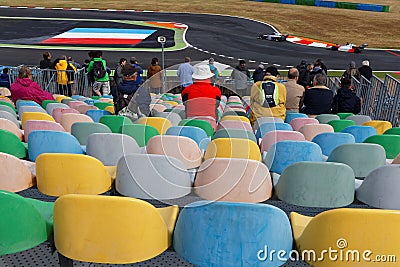 Magny-Cours tribunes Editorial Stock Photo