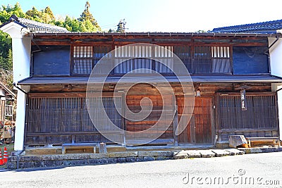 Magome-juku (Nakasendo) a Rustic stop on a feudal-era route at Magome, Nakatsugawa, Stock Photo