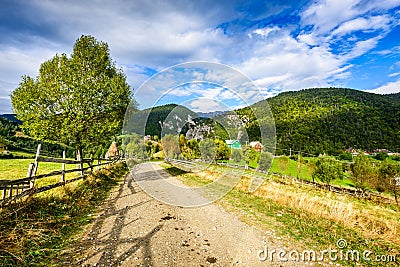 Magura village, Carpathian Mountains, Romania Stock Photo