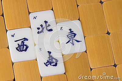 Mah Jong Game Pieces Stock Photo