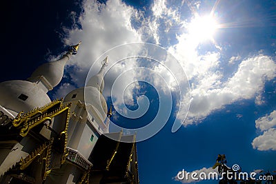 Maha Chedi Sri Chanthra is pagoda at Khao Jum Gong Temple. Stock Photo