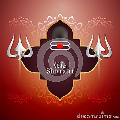 Maha shivratri background design with trishul Vector Illustration