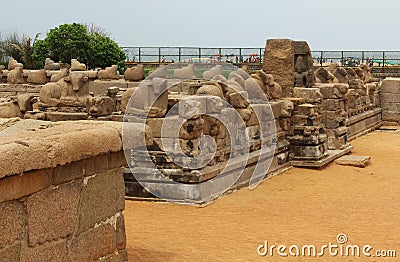 Mahabalipuram monuments Stock Photo
