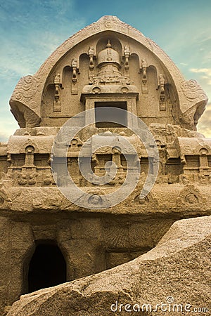 Mahabalipuram shore temple, chennai india Stock Photo