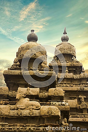 Mahabalipuram shore temple, chennai india Stock Photo