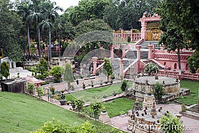 Mahabodhi temple in Bodhgaya Stock Photo