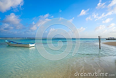 Mahahual Caribbean beach in Costa Maya Stock Photo