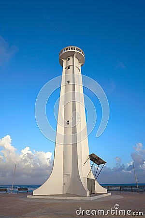 Mahahual lighthouse in Costa Maya Mexico Stock Photo