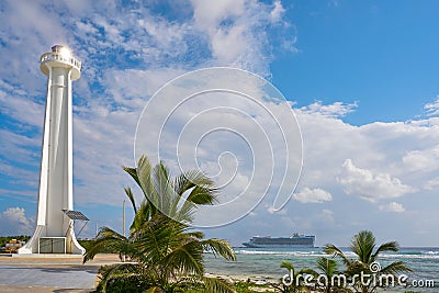 Mahahual lighthouse in Costa Maya Mexico Stock Photo