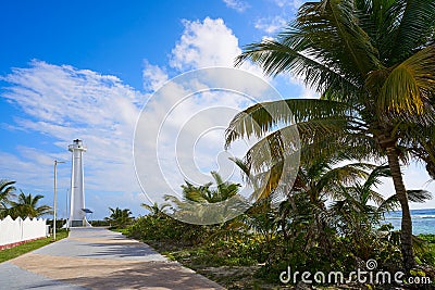 Mahahual lighthouse in Costa Maya Mexico Stock Photo