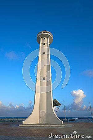 Mahahual lighthouse in Costa Maya Mexico Stock Photo