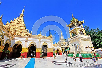 Mahamuni Buddha Temple, Mandalay, Myanmar Editorial Stock Photo