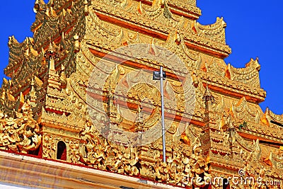 Mahamuni Buddha Temple, Mandalay, Myanmar Stock Photo