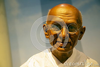 Mahatma Gandhi in Madame Tussauds of New York Editorial Stock Photo