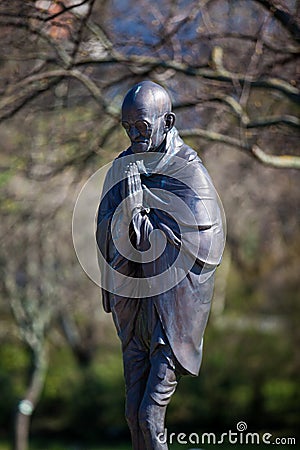 Mahatma Gandhi statue at the Garden of Philosophy located at Gellert hill in Budapest Editorial Stock Photo