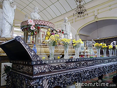 Mahayana Buddhist Altar Stock Photo