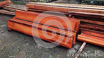 Mahoni wooden plate Stock Photo