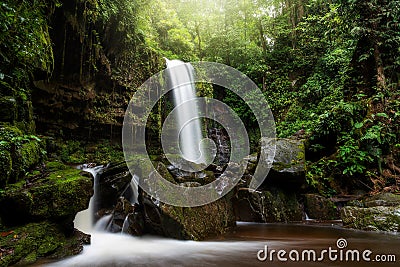 Mahua Waterfall in Crocker Range National Park Tambunan Stock Photo