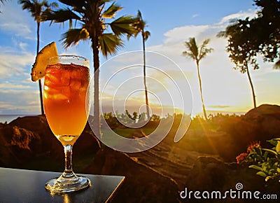 Mai Tai sunset Stock Photo