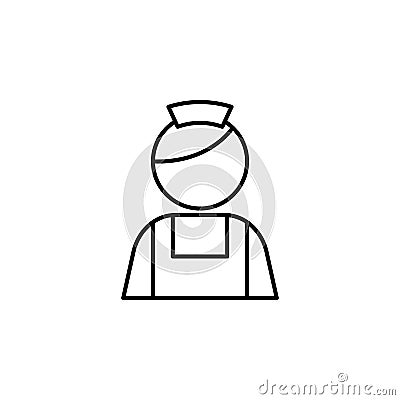maid icon. Element of otel and motels for mobile concept and web apps. Thin line icon for website design and development, app deve Stock Photo