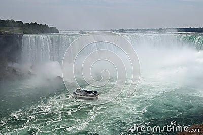 Maid Of The Mist, Horseshoe Fall Niagara Falls Ontario Canada Editorial Stock Photo