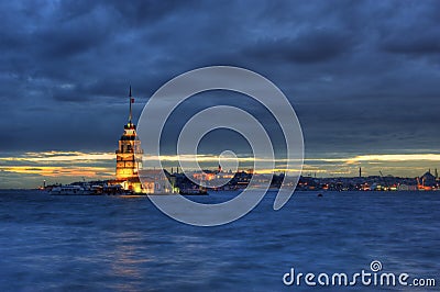 Maiden's Tower in Istanbul Stock Photo