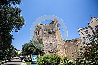 Maiden tower in Baku Editorial Stock Photo