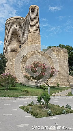 The Maiden Tower, Baku, Azerbaijan. Culture, Architecture,Travel Destination. Stock Photo