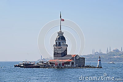 Maidens Tower in Istanbul Editorial Stock Photo