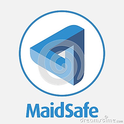 MaidSafe MAID decentralized blockchain criptocurrency network vector logo Vector Illustration