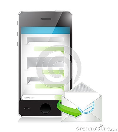 Mail communication concept illustration design Cartoon Illustration