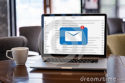 Mail Communication Connection message to mailing contacts phone Editorial Stock Photo