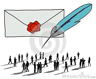 Mail Correspondence Communication Connection Concept Stock Photo