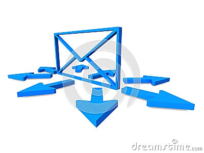 Mail delivery concept Stock Photo