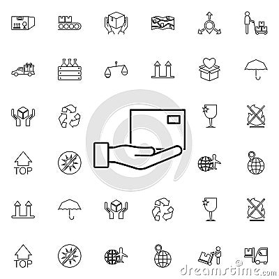 Mail delivery icon. Universal set of cargo logistic for website design and development, app development Stock Photo