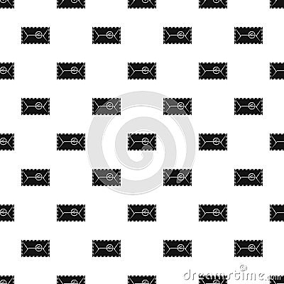 Mail envelope with a stamp pattern vector Vector Illustration