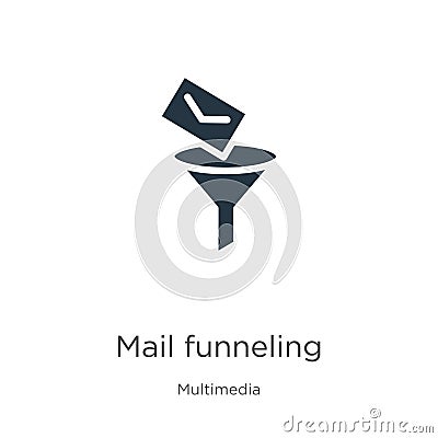 Mail funneling icon vector. Trendy flat mail funneling icon from multimedia collection isolated on white background. Vector Vector Illustration