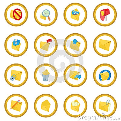 Mail icon circle Vector Illustration