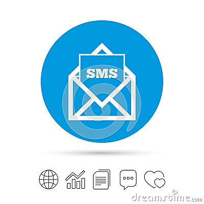 Mail icon. Envelope symbol. Message sign. Vector Illustration