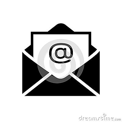 Mail icon in flat style Email symbol in flat style Vector Illustration