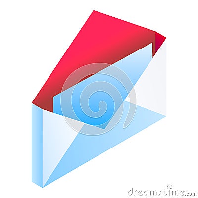 Mail icon, isometric style Vector Illustration