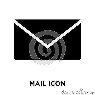 Mail icon vector isolated on white background, logo concept of M Vector Illustration