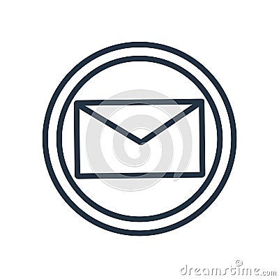 Mail icon vector isolated on white background, Mail sign Vector Illustration