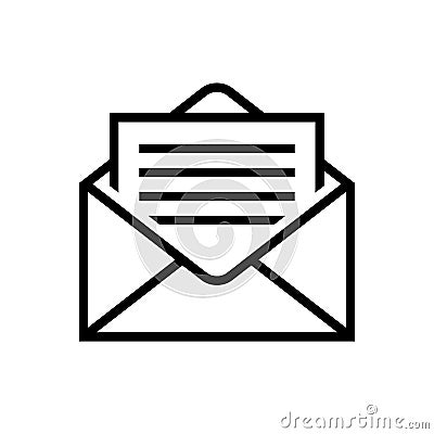 Mail icons Letter in envelope Mail delivery symbol Vector Illustration