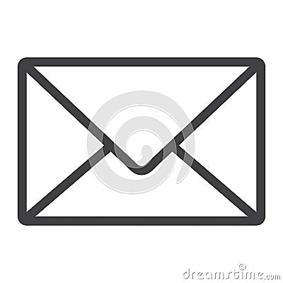 Mail line icon, web and mobile, letter sign Vector Illustration