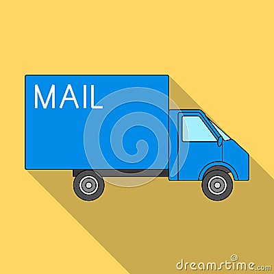 Mail machine.Mail and postman single icon in flat style vector symbol stock illustration web. Vector Illustration