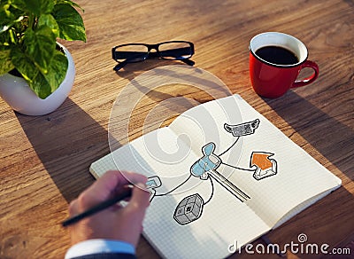 Mail Message Post Letter Drawing Concept Stock Photo