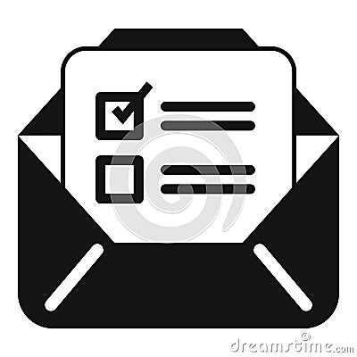 Mail polling booth icon simple vector. People vote Vector Illustration